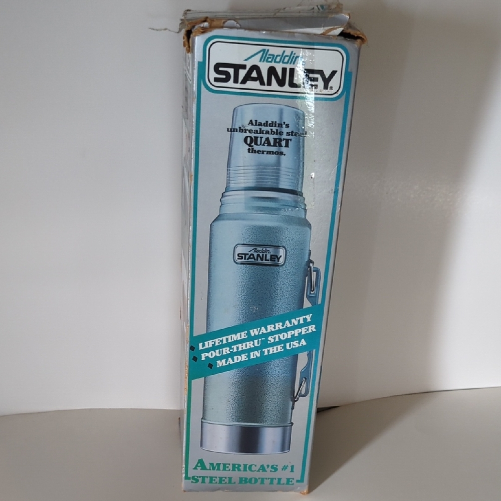 Vintage Stanley Aladdin Silver Steel Bottle